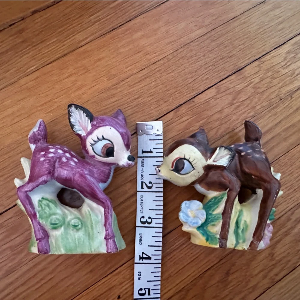 Rare Vintage 40s/50s Japan-Marked Ceramic Deer Salt and Pepper Shakers
